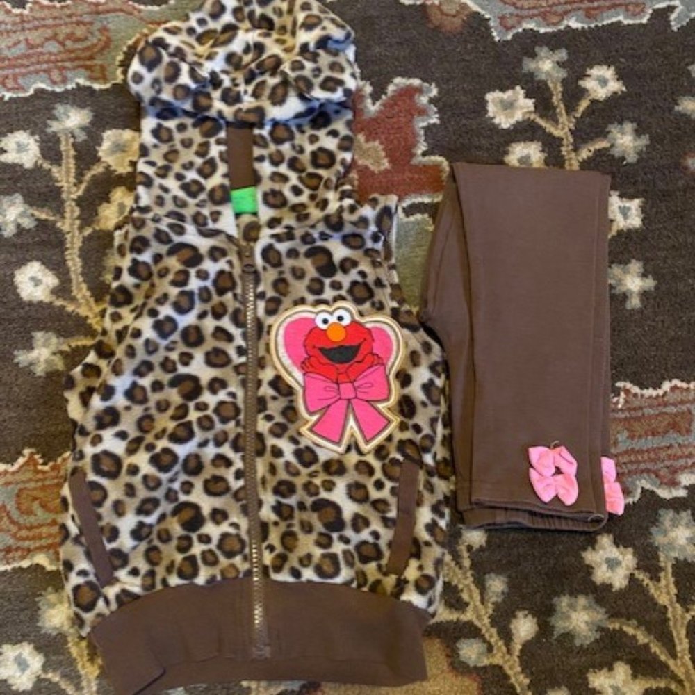 Sesame Street Elmo Fleece Vest & Pants, Size 5T